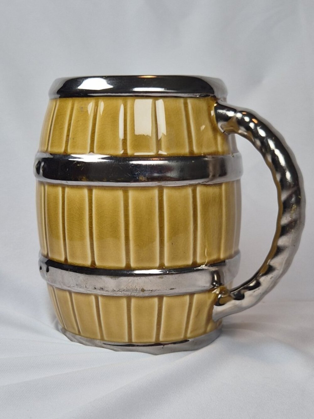 Vintage Wade England Ceramic Barrel Beer Mug Tankard